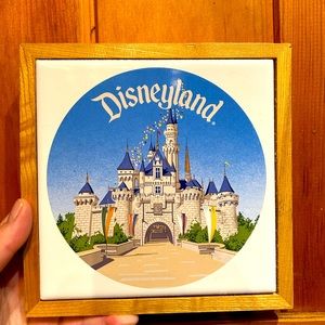 Disneyland ceramic tile in frame